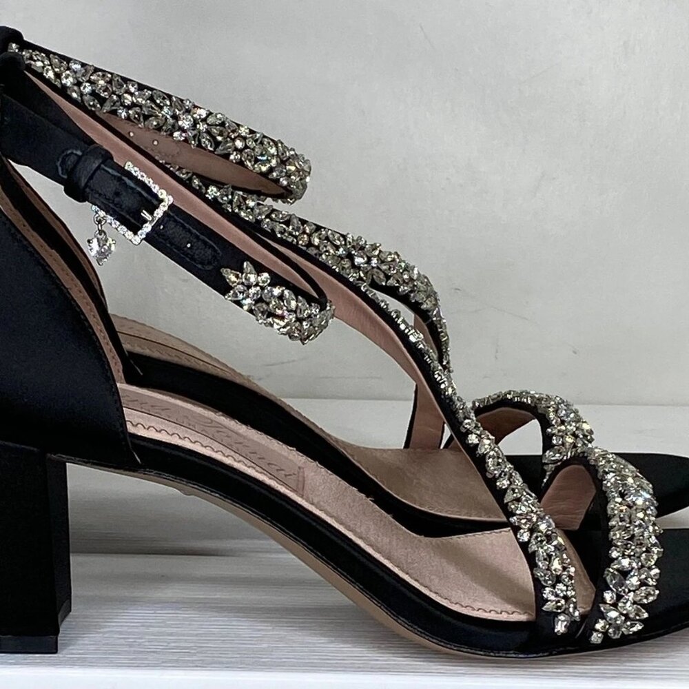 Naturalizer x Pnina Tornai Women’s Ahava Crystal Block Heel Sandals – Size 7.5